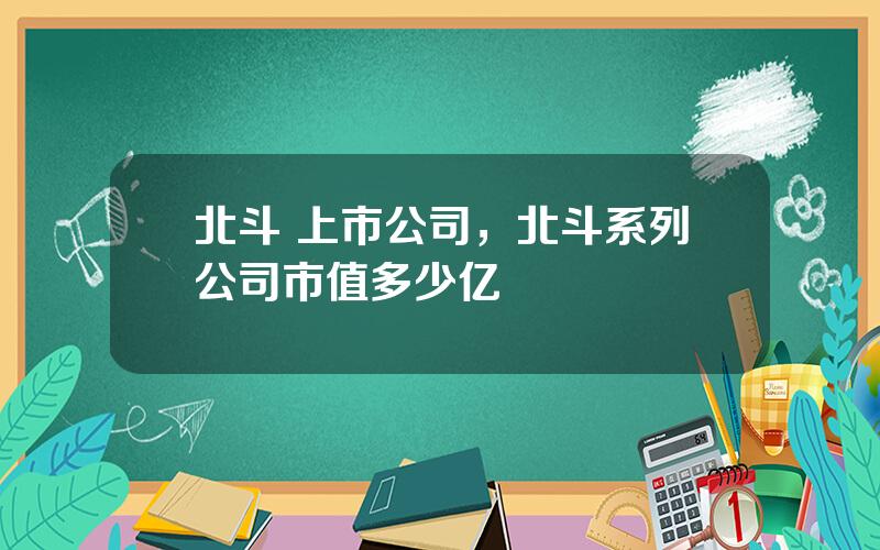 北斗 上市公司，北斗系列公司市值多少亿